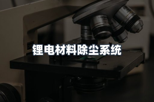 锂电材料除尘系统